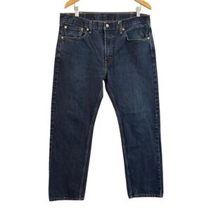 Levi's 505 Original Fit Dark Wash Denim Jeans Men's W36 L30 Button Fly